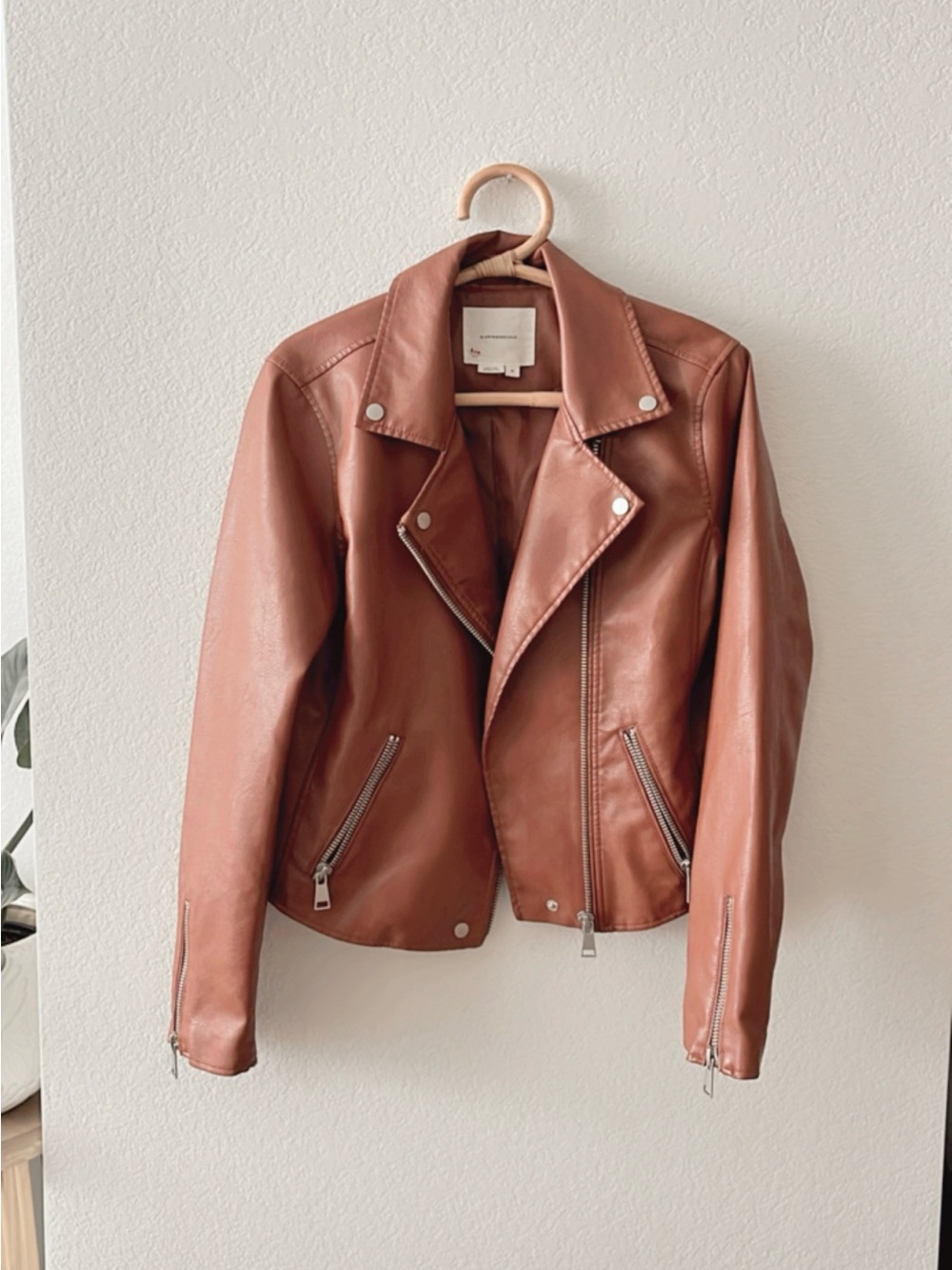 Anthropologie Faux Leather Moto Jacket